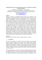 Evaluating the impact of construction dispute and the use of ADR in the Swaziland construction industry
