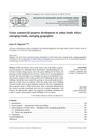 Green commercial property development in urban South Africa : emerging trends, emerging geographies
