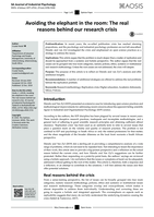 Avoiding the elephant in the room: The real reasons behind our research crisis