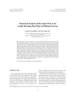 Numerical analysis of the vapor flow in an axially rotating heat pipe in drilling processes