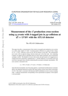 Measurement of the  t t¯ production cross-section using eµ events with b-tagged jets in pp collisions at √s = 13 TeV with the ATLAS detector