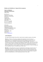 Resilience and whistleblowers : coping with the consequences