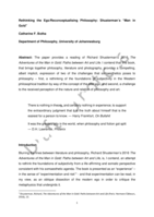 Rethinking the ego/reconceptualising philosophy : Shusterman’s “Man in Gold”