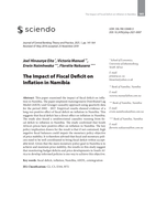 The impact of fiscal deficit on inflation in Namibia