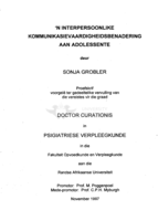 `n Interpersoonlike kommunikasievaardigheidsbenadering aan adolessente