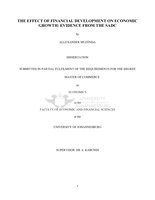 The effect of the financial development on economic growth: evidence from the SADC