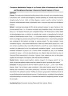 Chiropractic Manipulative Therapy of the Thoracic Spine in Combination with Stretch and Strengthening Exercises, in Improving Postural Kyphosis in Woman