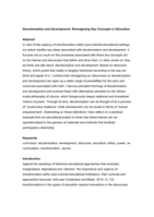 Decolonization and development : reimagining key concepts in education