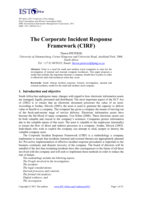 The corporate incident response framework (CIRF)