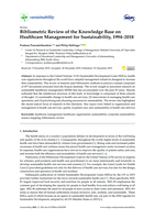 Bibliometric review of the knowledge base on healthcare management for sustainability, 1994–2018