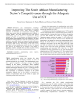 Improving the South African manufacturing sector’s competitiveness through the adequate use of ICT