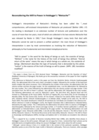 Reconsidering the will to power in heidegger’s “nietzsche”