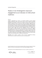 Ready or not : Kindergarten classroom engagement as an indicator of child school readiness