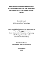 An integrated Ericksonian and ego state intervention for the treatment of survivors of childhood sexual abuse