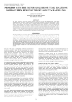 Problems with the factor analysis of items: solutions based on item response theory and item parcelling.