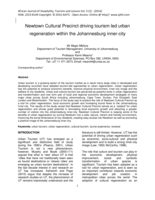 Newtown cultural precinct driving tourism led urban regeneration within the Johannesburg inner-city