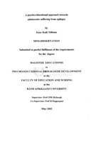 A psycho-educational approach towards adolescents suffering from epilepsy