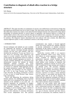 Contribution to diagnosis of alkali-silica reaction in a bridge structure