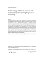 Methodology and theory in a rural ECD research project : capturing Mogwase in ‘becoming’
