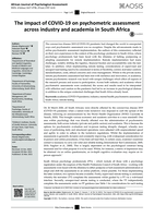 The impact of COVID-19 on psychometric assessment across industry and academia in South Africa