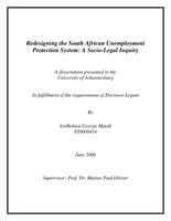 Redesigning the South African unemployment protection system: a socio-legal inquiry