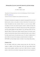 Disintegration of concrete construction induced by acid mine drainage attack