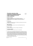The factor structure  of the Edinburgh postnatal depression scale in a South African peri-urban settlement.