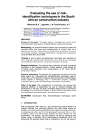 Evaluating the use of risk-identification techniques in the South African construction industry