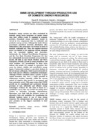 SMME development through productive use of domestic energy resources