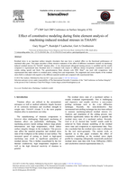 Effect of constitutive modeling during finite element analysis of machining-induced residual stresses in Ti6Al4V