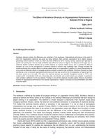The effect of workforce diversity on organizational performance of selected firms in Nigeria
