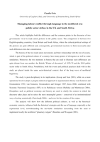 Managing labour conflict through language in the neoliberal era: public sector strikes in the UK and South Africa