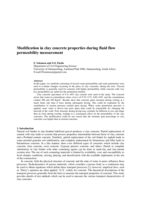 Modification in clay concrete properties during fluid flow permeability measurement