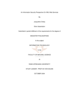 An information security perspective on XML web services.