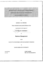 Productivity and quality improvement through the use of an integrated management system