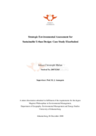 Strategic environmental assessment for sustainable urban design: case study Ekurhuleni