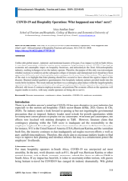 COVID-19 and hospitality operations : what happened and what’s next?