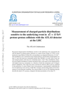 Measurement of charged-particle distributions sensitive to the underlying event in √s = 13 TeV proton–proton collisions with the ATLAS detector at the LHC