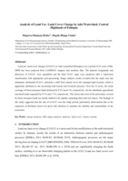 Analysis of Land Use -Land Cover Change in Adei Watershed, Central Highlands of Ethiopia
