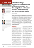 The effect of type, concentration and volume of dispersing agent on the magnitude of the clay content determined by the hydrometer analysis