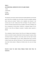 An international comparative study of Islamic finance