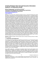 Creating strategic value through executive information systems: an exploratory study