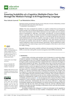 Ensuring Scalability of a Cognitive Multiple-Choice Test through the Mokken Package in R Programming Language