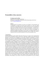 Permeability of clay concretes
