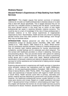 Abused women’s experiences of help-seeking from health services