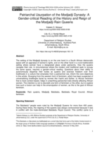 Patriarchal usurpation of the Modjadji dynasty: A gender-critical reading of the history and reign of the Modjadji rain queens