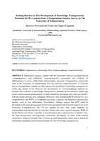Seeking barriers to the development of knowledge transgressivity potential (KTP) : lessons from a postgraduate student survey at the University of Johannesburg