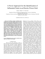 A novel approach for the identification of influential node in an electric power grid