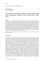 Local economic development agencies and peripheral small town development : evidence from Somerset East, South Africa