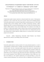 Advanced manufacture of compositionally composite graded materials : an overview